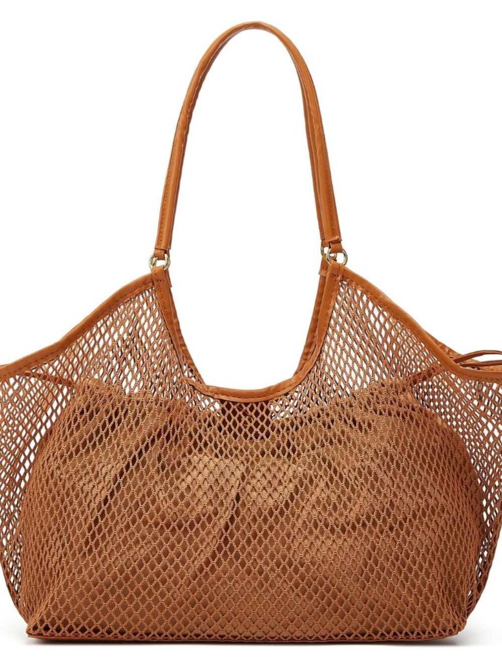 2 Pcs Crochet Tote Bag Women Mesh Summer Beach Bags Slouchy Shoulder Hobo Purse